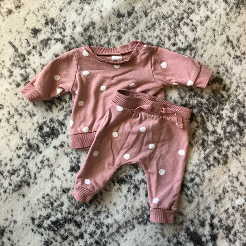 H&M set polka dot